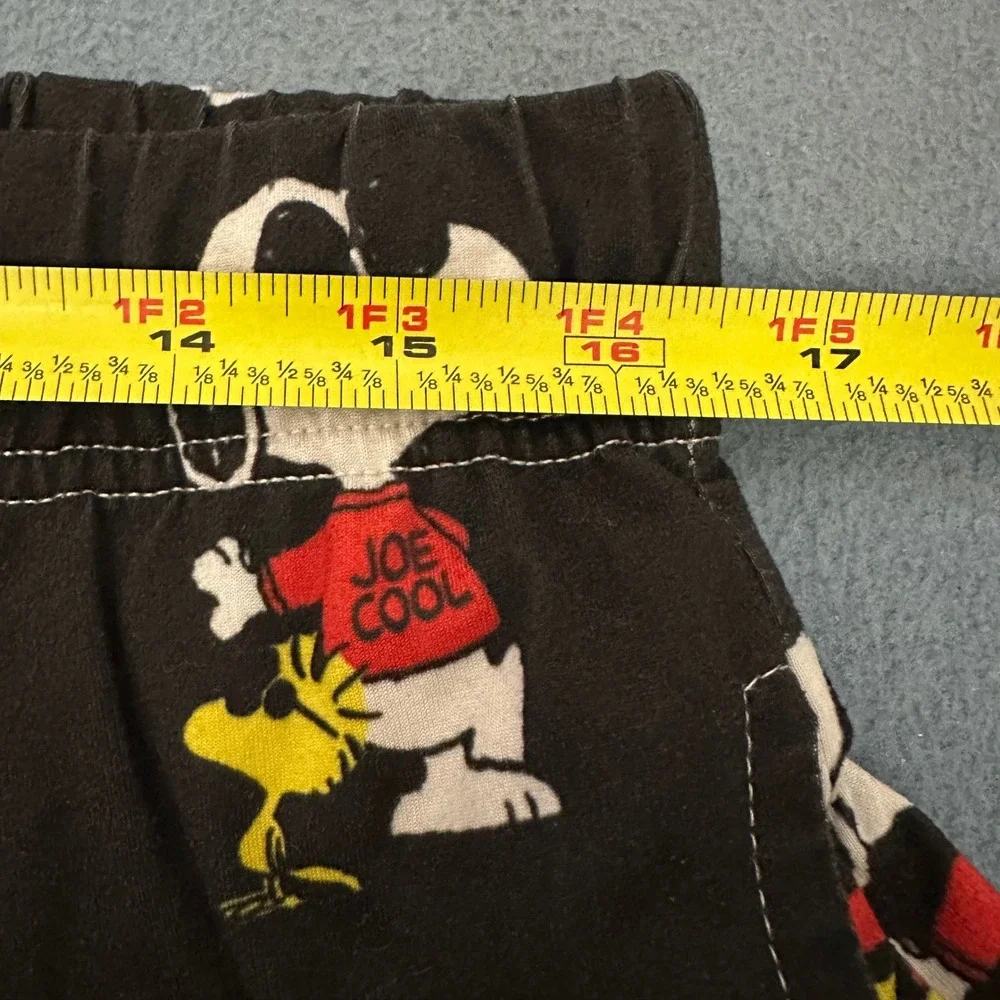 Brief Insanity Joe Cool Snoopy Peanuts Pajama Lounge Pants Black Women XXL